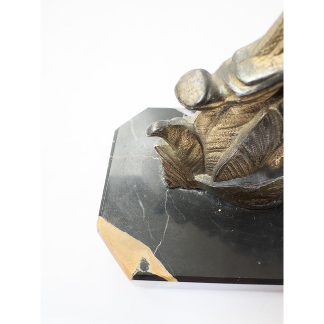 Pair of French Art Deco Leaping Antelope Bookends, Signed Tedd, C. 1930 For Sale - Image 10 of 18