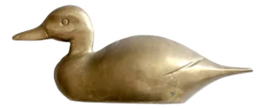 Vintage Brass Duck Wall Hanging