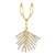 Syna Yellow Gold Palm Leaf Pendant with Diamonds For Sale