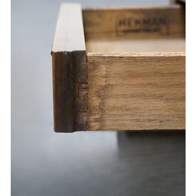 Wood Hekman Furniture Solid Walnut & Birds Eye Maple 22" Accent End Table W. Rope Twist Legs For Sale - Image 7 of 12