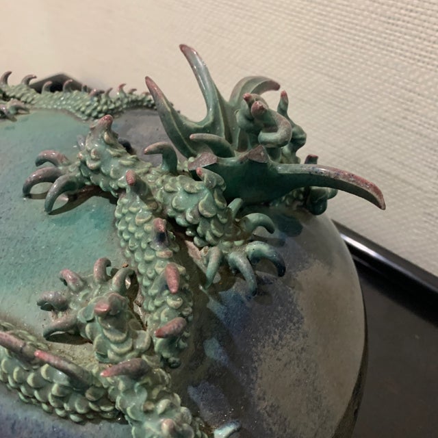 Artist Signed Hawaiian Sculptural Dragon Vessel For Sale In New York - Image 6 of 11