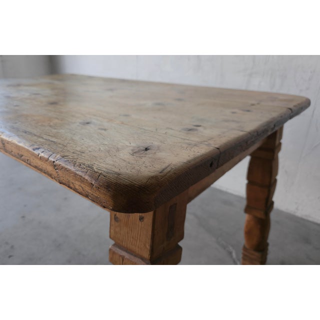 Antique European Farmhouse Dining Table For Sale - Image 9 of 9