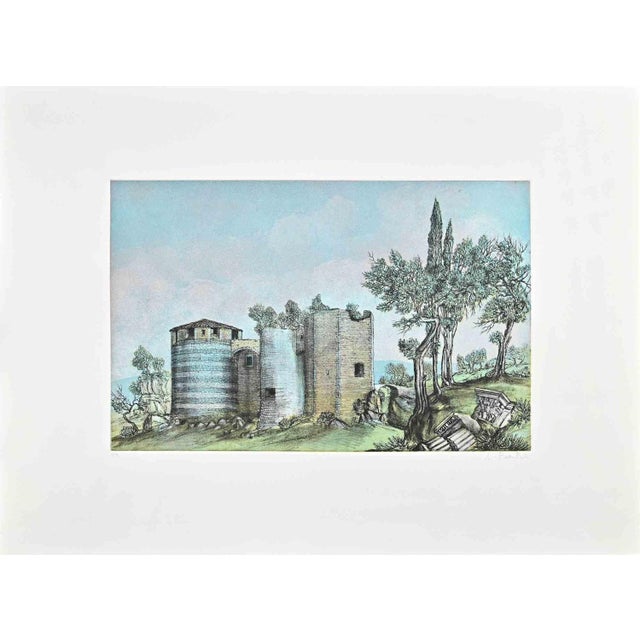 Mario Bonechi, Landscape, Etching, Late 20th Century For Sale - Image 4 of 4