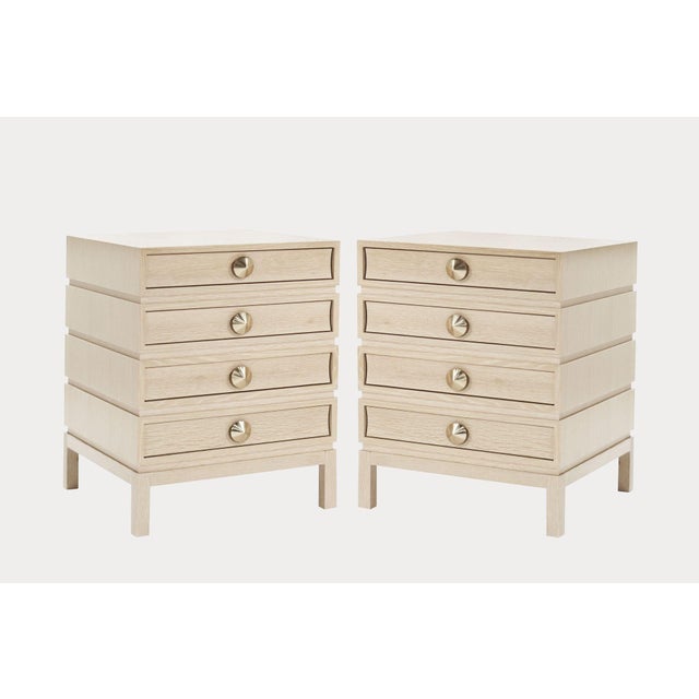 Stacked Bedside Tables in Limed Oak For Sale - Image 13 of 13