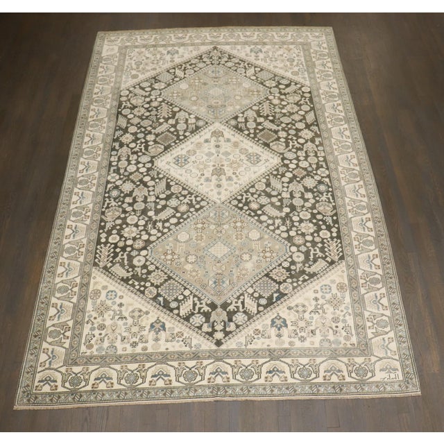 Mid 20th Century Vintage Persian Geometric Rug no. j5207 For Sale - Image 5 of 10