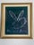 Abstract acrylic on cardboard My Sweet Bunny from Moon Rabbits series by Elia in a gold tone frame.