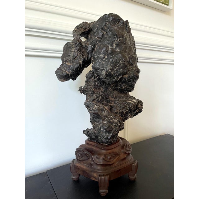 Late 19th Century Large and Substantial Chinese Scholar Rock on Display Stand For Sale - Image 5 of 18