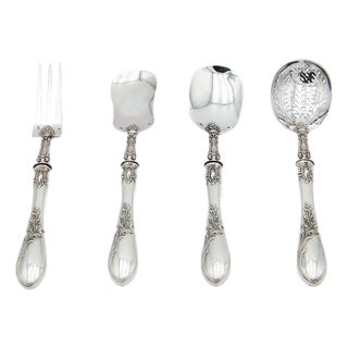Silver Dessert Set, Set of 4 For Sale