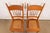 Early 20th Century Limbert Style Antique Arts & Crafts Carved Oak Cane Seat Spindle Back Side Chairs or Dining Chairs, Pair For Sale - Image 5 of 11