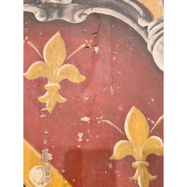 19th Century Italian Heraldic Wood Shield For Sale - Image 10 of 11