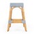 Wood Robias 24.5 in. Seat Height Rectangular Rattan Backless Counter Stool with Footrest, Baby Blue/ Natural Rattan Frame For Sale - Image 7 of 9