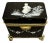 Late 19th Century Mary Gregory Painted Black Glass Perfume Box For Sale