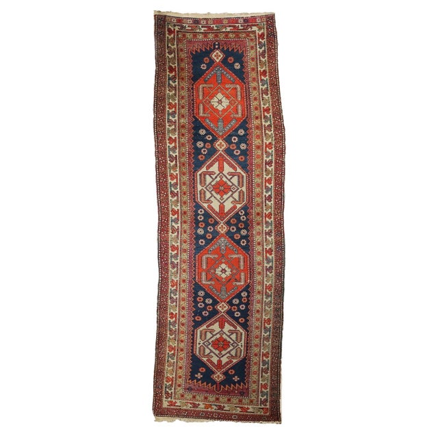 Middle Eastern Thin Knot Handmade Serabend Rug in Cotton & Wool For Sale - Image 13 of 13