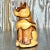 Wood Vintage Boho Carved Wood Cat For Sale - Image 7 of 8