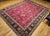 Vintage Persian Tabriz Rug, Hand-Knotted Wool, All Over Geometric Pattern, Red & Navy, 10x13 For Sale - Image 11 of 18