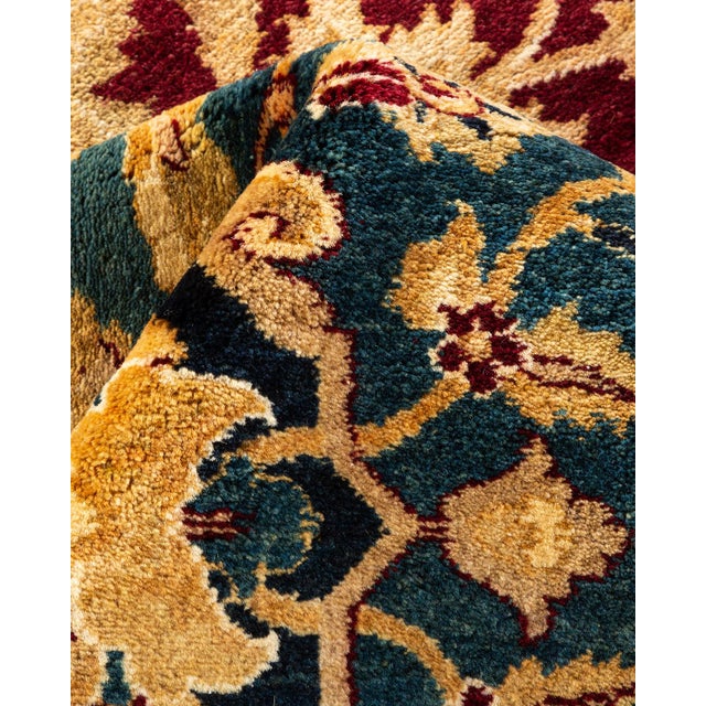 Textile Mogul, One-of-a-Kind Hand-Knotted Area Rug - Red, 8' 2" x 10' 3" For Sale - Image 7 of 8