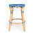2020s Tobias 24 in. Seat Height Round Rattan Backless Counter Stool, Blue/White Dot / Natural Rattan Frame For Sale - Image 5 of 8