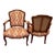 Pair 1800s Fauteuils With English Upholstery For Sale