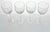 American 1940s Vintage Set of 4 Etched Flower Optic Wine, Water or All Purpose Glasses For Sale - Image 3 of 6