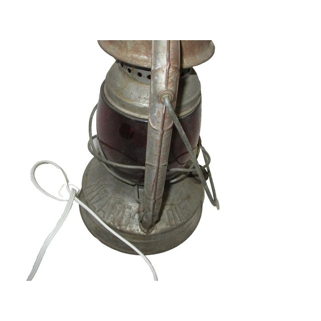 Vintage Dietz Little Wizard Kerosene Lantern Electric Lamp For Sale - Image 4 of 9