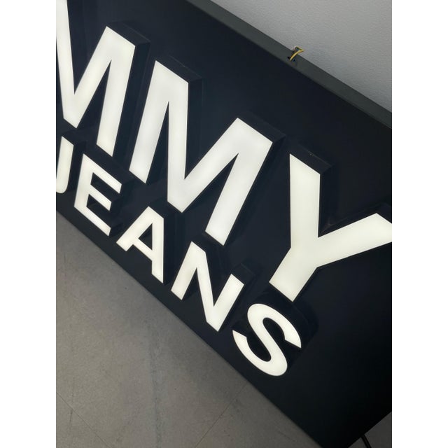 Vintage Tommy Jeans Illuminated Store Sign For Sale - Image 5 of 7