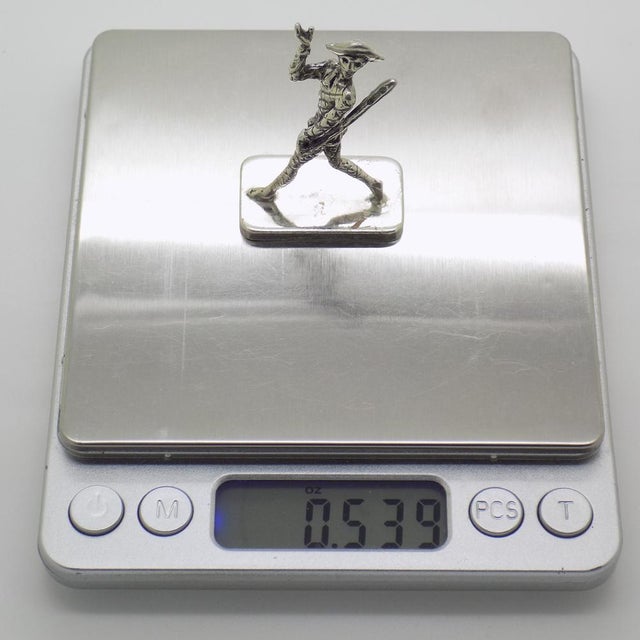 Vintage Italian Silver Harlequin Carnival Figurine, 1970s For Sale - Image 11 of 13