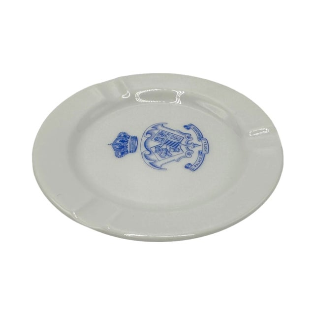Mid-Century Modern Vintage 5-Star Palace Hotel Madrid Ashtray Dish Porcelain Spain For Sale - Image 3 of 12