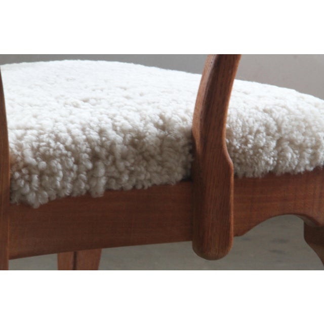 Set of Vintage Brutalist Oak Razorblade Armchairs by Henning Kjærnulf, 1960s For Sale - Image 10 of 14