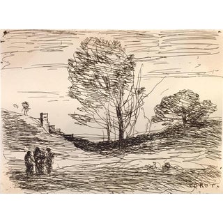 Jean-Baptiste-Camille Corot, Souvenir of Eza, 1870, Glass Print For Sale