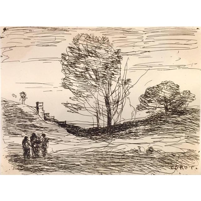 Jean-Baptiste-Camille Corot, Souvenir of Eza, 1870, Glass Print For Sale