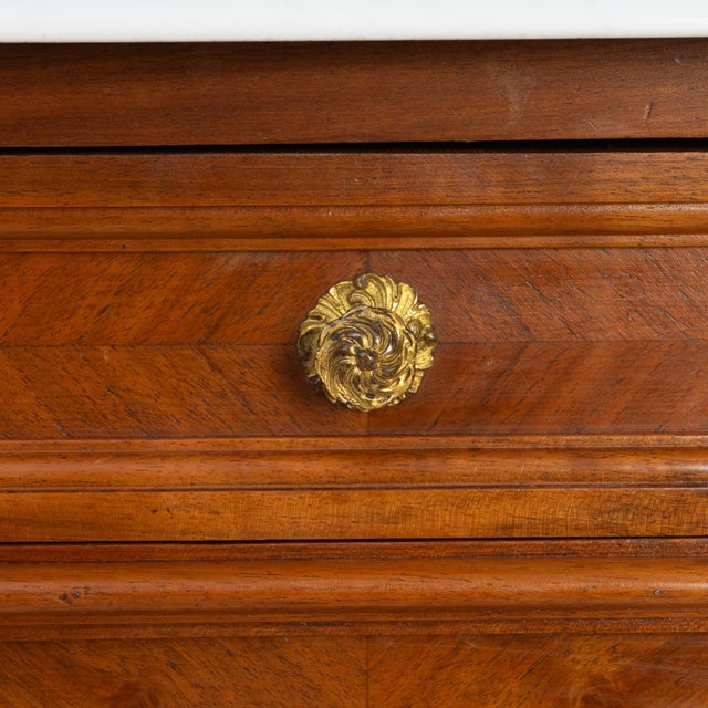 19th Century French Louis XV Bedside Table With Marble Top For Sale - Image 9 of 18