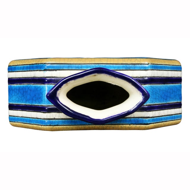 Longwy Art Deco Pottery Vase For Sale - Image 4 of 9