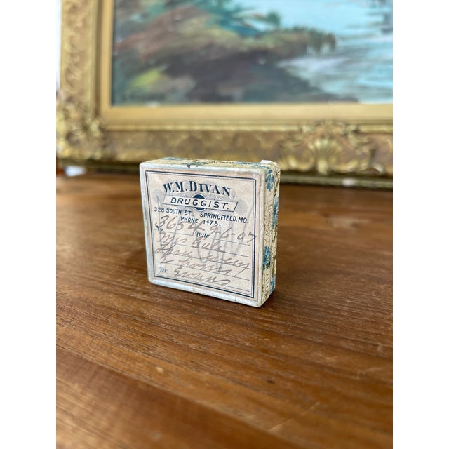 Antique 1907 Apothecary Box From w.m. Divan, Druggist - Springfield, Missouri. For Sale - Image 4 of 10