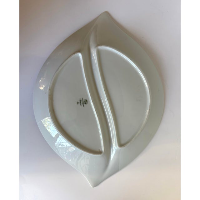 Vintage Hutschenreuther Maxim’s De Paris Leaf Form Floral Porcelain Platter For Sale - Image 11 of 12