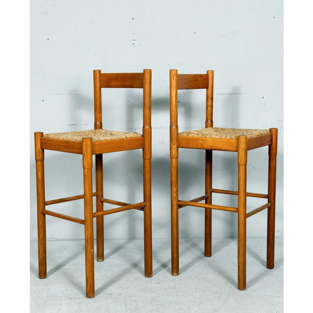 Vintage Carimate Stools in Pine by Vico Magistretti, 1970s, Set of 2 For Sale - Image 13 of 13