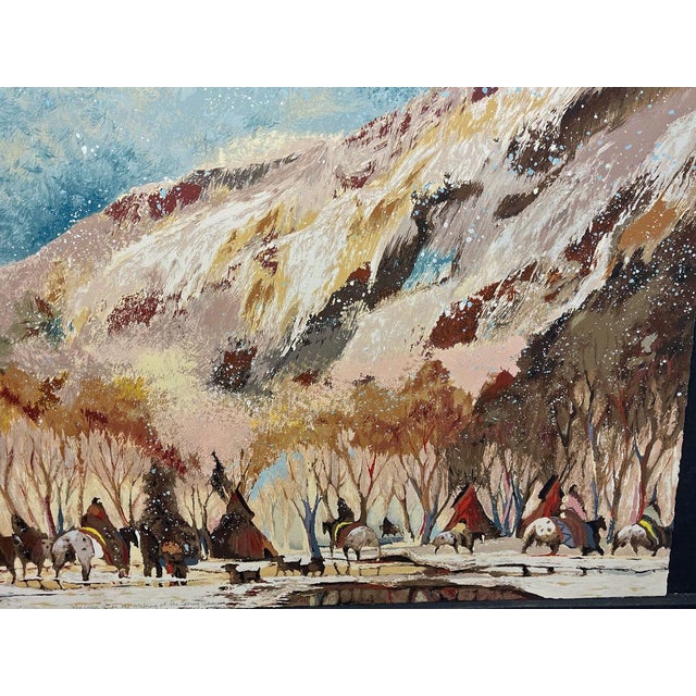 1990s Earl Biss "Red Lodge With the Melting of the Spring Snow" Limited Edition Silkscreen For Sale In Denver - Image 6 of 6