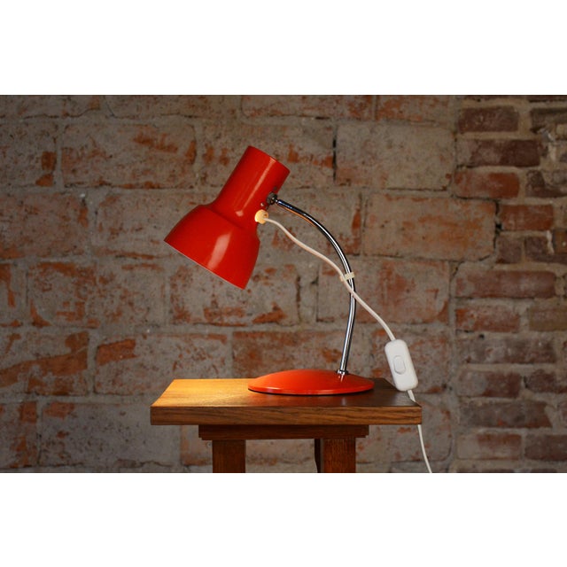Mid-Century Czech Chrome Table Lamp attributed to J. Hůrka for Napako, 1960s For Sale - Image 12 of 13