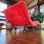 Vintage Mid-Century Modern Wave Chaise Lounge in Orange-Red Plush Upholstery, Adrian Pearsall Style For Sale - Image 12 of 16