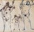 Abstract James Pinto - Pen and Ink Study of Male Figures - 1964 For Sale - Image 3 of 5