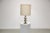 brushed metal table lamp with original shade and 3 small lamp fittings. European Plug (up to 250V).The wiring of this item...