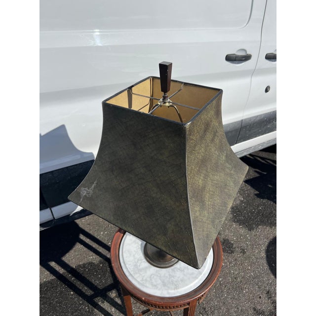 1990s 1990s Neoclassical Urn-Form Table Lamp With Gray and Black Shade For Sale - Image 5 of 6