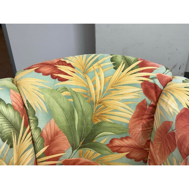Shell Yum Yum Tree Botanical Print Swivel Chairs, Pair For Sale - Image 7 of 14