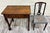 This is a beautiful antique American Empire mahogany writing desk accompanied by an elegant upholstered lyre-back chair,...