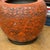 Burnt Orange Cinnabar Hibachi with Hand-Carved Designs For Sale - Image 9 of 12