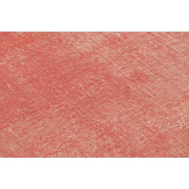 Vintage Distressed Runner Rug, Solid Monochrome in Pink and Beige - Rug & Kilim For Sale In New York - Image 6 of 8