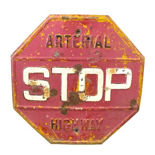 Vintage Arterial Highway Stop Sign For Sale