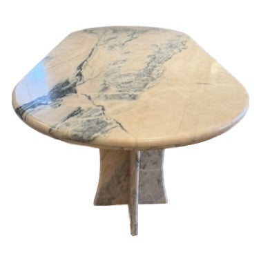 1960s Portuguese Rosa Marble Dining Table For Sale