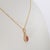 2020s Aaa Padparadscha Sapphire Pendant With Natural Diamonds: Solid 14k Gold, 6x4mm For Sale - Image 5 of 7