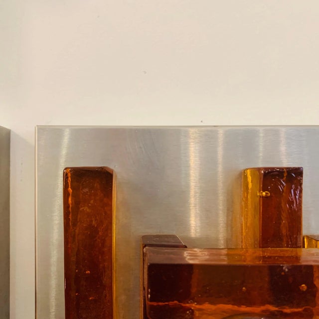 Poliarte Poliarte Italian Murano Glass 1960s Wall Lights - A Pair For Sale - Image 4 of 13