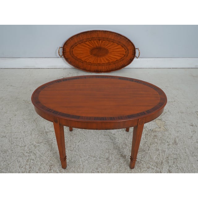 Age: Approx. 20 Years Old Details: Adams Style Removable Tray Top Scalloped Gallery Top English Design Nice Inlay Work...